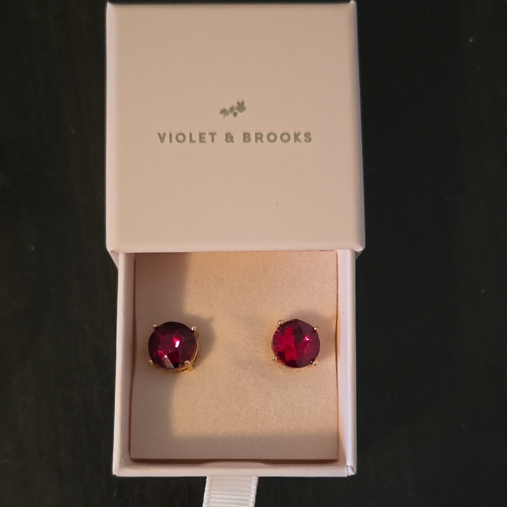 Red Stud Earrings